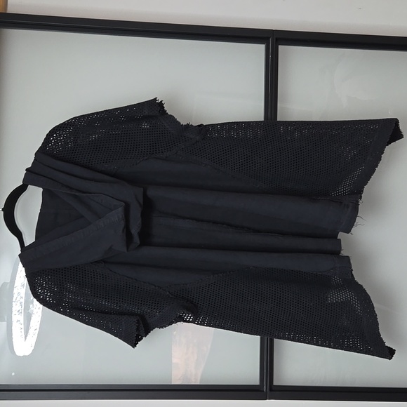 NWT FREE PEOPLE  BLACK HOODED TOP. SZ XL - Picture 4 of 6